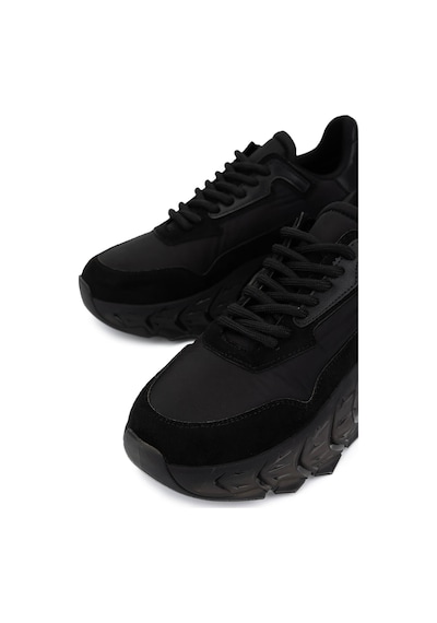 Tamer Tanca Kadın Suni Deri Siyah Sneakers & Spor Ayakkabı 1009 2190 Bn Ayk Sk25-26 Syh/syh Suet Siyah