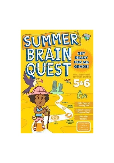 Summer Brain Quest: Between Grades 5 & 6 5-6 Yaş Çocuklar Için Ingilizce Eğitim Kitabı