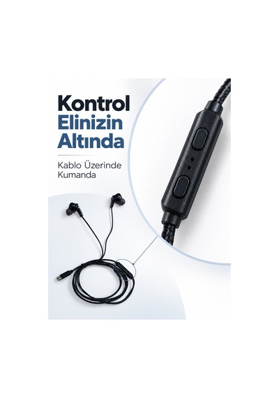 Type C Kablolu Kulak İçi Kulaklık Mikrofonlu Ve Kumandalı Diğer
