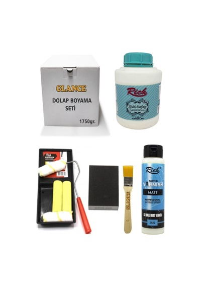Dolap Boyama Seti Multi Surface 1750 Gr Kardelen Mat Vernik Set-3