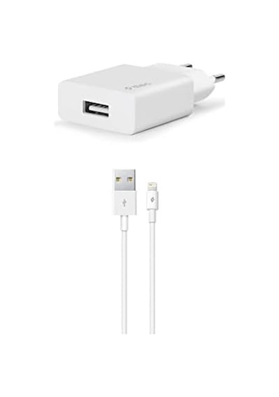 Smartcharger Seyahat Şarj Aleti, 2.1a Ve Lightning Kablo, 1m, Beyaz