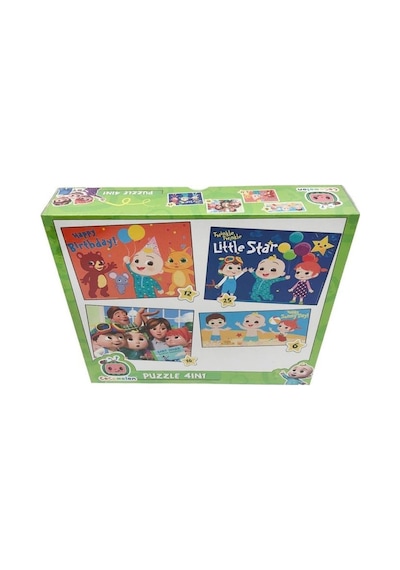Cocomelon Kutulu Lisanlı 4 Lü Puzzle/Yapboz