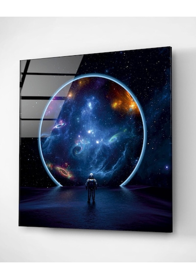 Astronot Cam Tablo, Dekoratif Cam Tablo