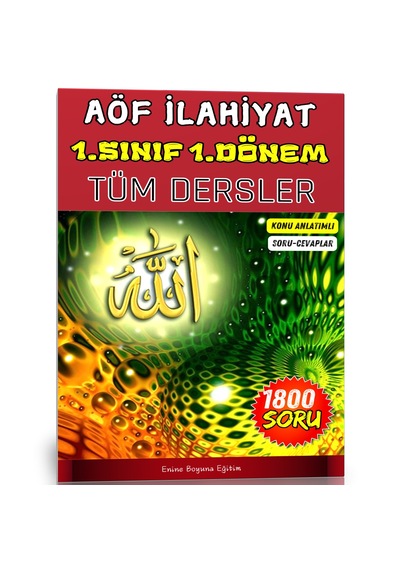 Aöf İlahiyat 1. Sınıf 1. Dönem Tüm Dersler Kitabı