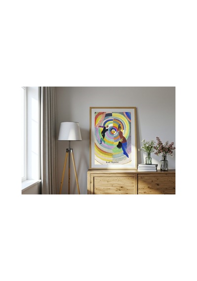 Modern Sanat Delaunay Siyasi Dram Çerçevesiz Poster 21x30 Cm A4 Tablo Modern Sanat Ekspresyonizm