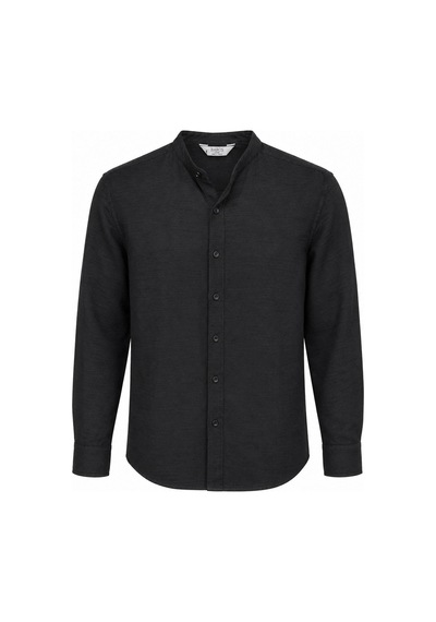 Classics Men Baros Hakim Yaka Uzun Kol Slim Fit Keten Gömlek - 7684 Siyah