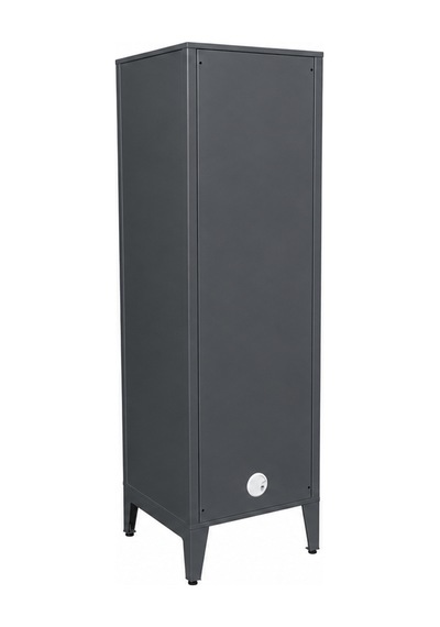 Alfafonet Ziglat Serisi Kilitli Metal Home Office Dolabı Metal Kapaklı Antrasit Gri Ral 7016 450x1500x450 Mm Turuncu