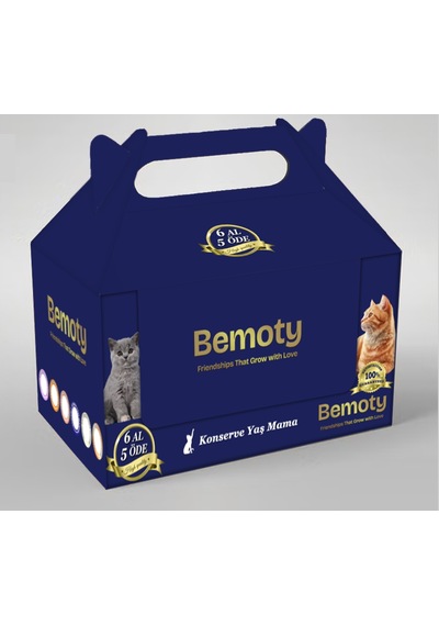 Bemoty Karışık Lezzetler Yetişkin Kedi Konservesi 6 x 415 G