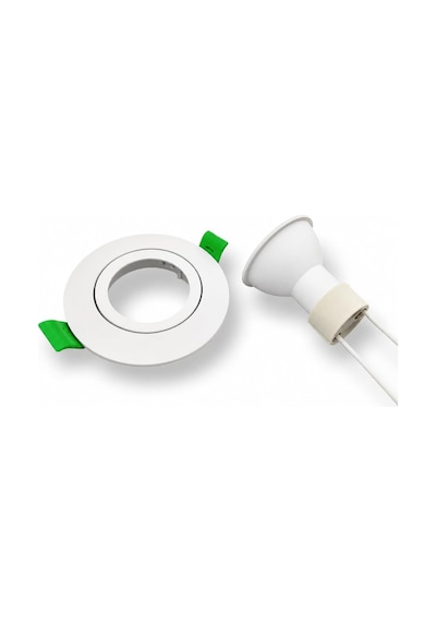 Tr Beyaz Led Spot Seti 10'lu Yuvarlak Kasa 4000k Doğal Beyaz Gu10 Ampul Dahil Tak Çalıştır 6,5cm Gömme Tavan Spotu Genel