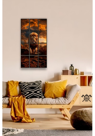 12 Parça Sarı Aslan Çerçeve Görünümlü Mdf Tablo Duvar Süsü Hediyelik Eşya 45cm X 85cm Renkli - 602504361 Renkli 12 Parça Sarı Aslan Çerçeve Görünümlü Mdf Tablo Duvar Süsü Hediyelik Eşya 45cm X 85cm Renkli - 602504361 Renkli