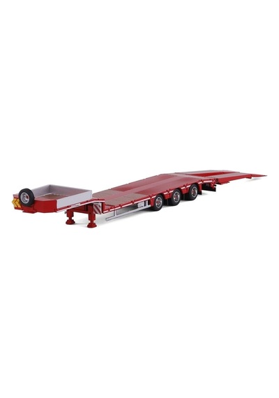 1/50 Rampalı Lovbed - 3 Aks Kırmızı Renk- Lowbed- Lowloader