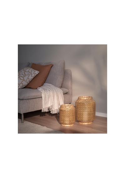 Fener, Bambu, 25 Cm Ahşap