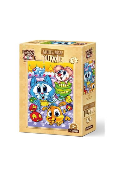 Art Kids Haylaz Minikler 16 Parça Ahşap Puzzle