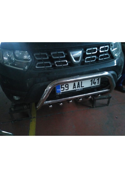 Dacia Duster 2017-2023 Yüksek Ön Koruma 4x2 - Ara Borulu- Emperor A