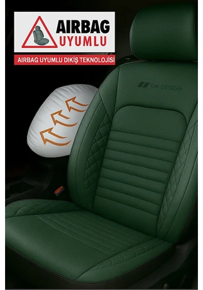 Mini Countryman R60 Cooper D 1.6 112 Hp All4 2012 Uyumlu Spor Serisi Deri Yeşil Oto Kılıfı Tam Set