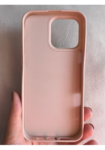 Apple Uyumlu iPhone 16 Pro Logolu İçi Kadife Silikon Lansman Kılıf