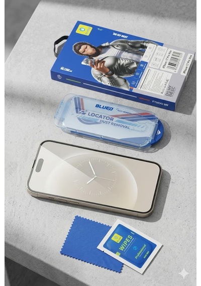İphone 17 Pro Max Uyumlu Full Cover Hd Glass Anti-statik Uygulama Aparatlı Hd Cam Ekran Koruyucu