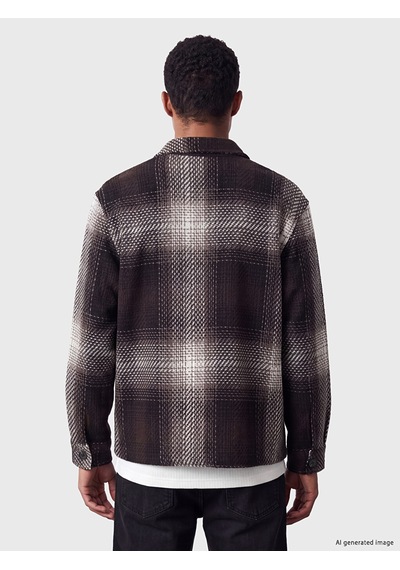 Lcw Vision Kahverengi Regular Fit Ekose Erkek Gömlek Ceket