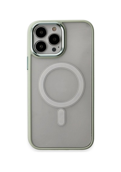 Apple Uyumlu iPhone 15 Pro Max Kılıf Room Magneticsafe Silikon Su Yeşili,