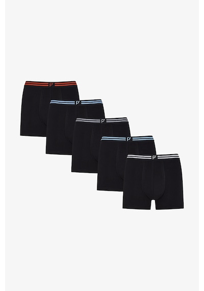 Penti Erkek Renkli Solid Black Çoklu Boxer