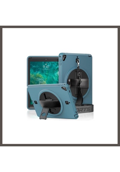 Bezos Apple iPad Uyumlu 5 Air 9.7 Kılıf Strap-c Otterbox Tablet Kapak - Mavi Nxrlvng