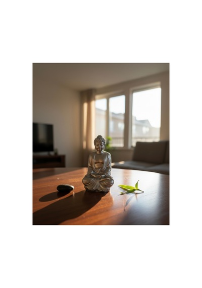 Meditasyon Yapan Buda Heykeli Zen Bahçesi Ve Yoga Köşesi Dekoru Spiritüel Biblo Gümüş