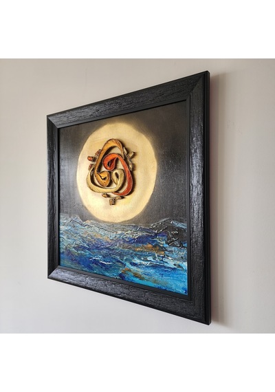 Ay Işığında 3 Vav Filografi Tablo 59x59 Cm