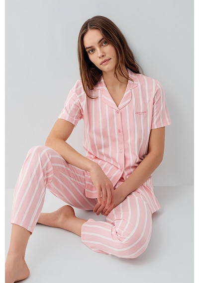 Pierre Cardin Kadın Pembe Gömlek Pijama Takım Pc9153-s-v2 Pembe