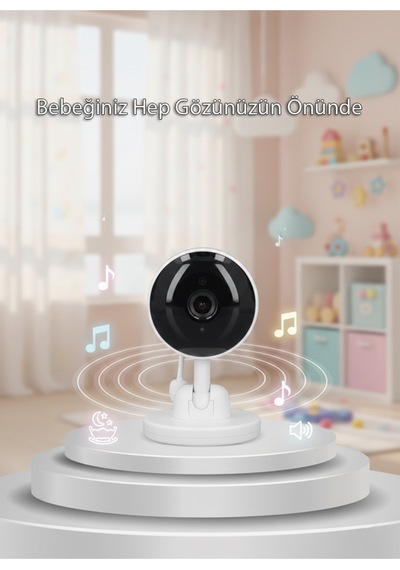 Wearfitpro 720p Hd Akıllı Bebek Kamerası & Video Monitörü Gece Görüşlü, Ninni Özellikli, Çift Yönlü Ses
