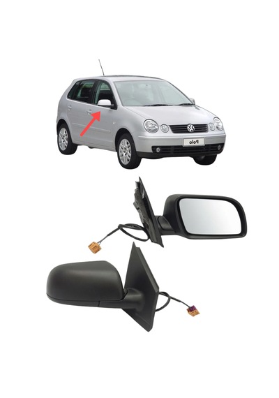 Asparts - Vw Polo 2002 - 2005 Elektrikli Isıtmalı Dış Dikiz Aynası Sağ-Yolcu 6q1857508g Viewmax
