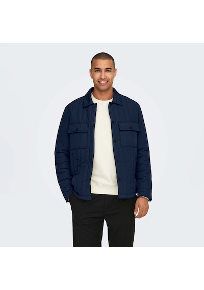 Only & Sons Jack Quilted Erkek Lacivert Mont 22030317-pn Lacivert