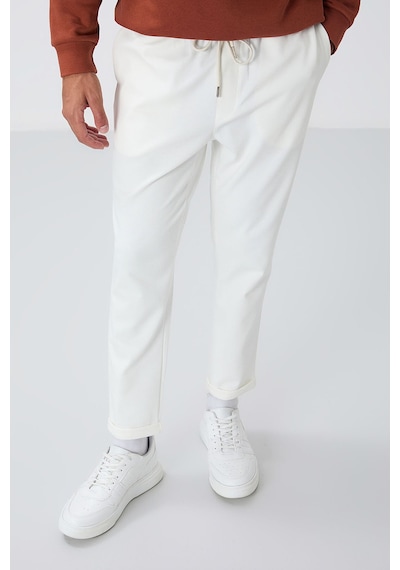 Tommy Life Ekru Yüzeyi Dokulu Standart Fit Erkek Eşofman Alt - 82154