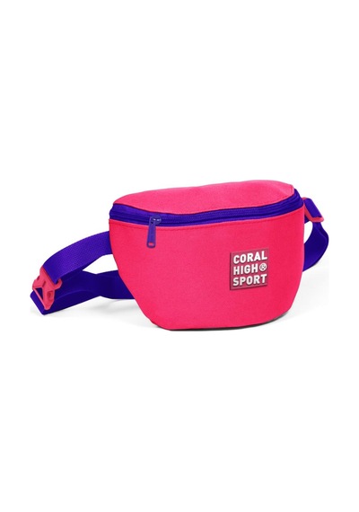 Coral High Sport Neon Mercan Mor İki Bölmeli Bel Çantası 22612 Mor