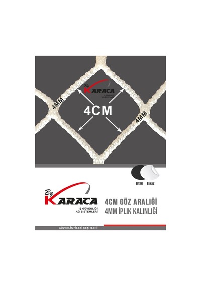 Çocuk Balkon Güvenlik Filesi 1.5x7 Mt 4mm İp Kalınlığı 4x4 Gözenekli + Montaj Aparatları
