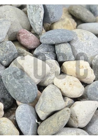 Doğal Nazilli Dere Çakıl Taşı, Tamburlanmış Dekoratif Taş, Renkli Dolomit, 2-4 Cm, 3 Kg, Saksı Dibi, Akvaryum Ve Bahçe Düzenleme