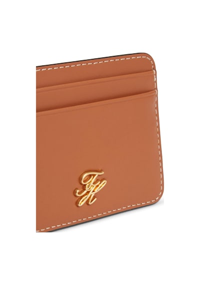 Th Scrıpt Leather Cc Holder Çok Renkli