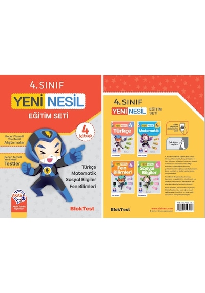 4. Sınıf Yeni Nesil Eğitim Seti -  Bloktest Yayınları