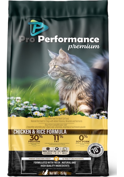 Pro Performance Tavuklu ve Pirinçli Yetişkin Kedi Maması 15 KG