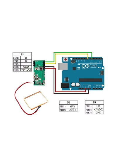 Ayrex Rdm6300 125 Khz Rfıd Kart Okuyucu Rfid Personel Stok Takip Em4100