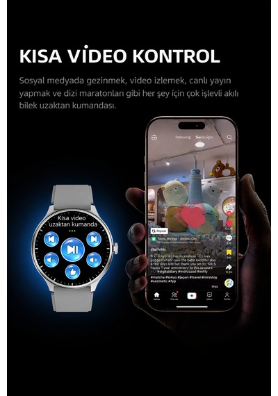 Hw7 Pro+ Akıllı Saat 1.46" Hd Ekran Bluetooth Arama Uzun Pil Ömrü Sesli Asistan Su Geçirmez Gri
