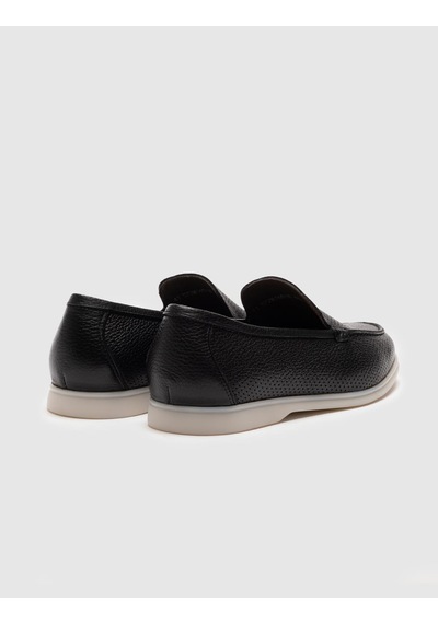 Hakiki Deri Siyah Erkek Loafer - 40
