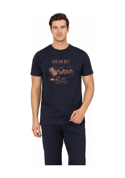 Pierre Cardin Penye Kısakol Pijama Takım Lk-pc6138 Lacivert