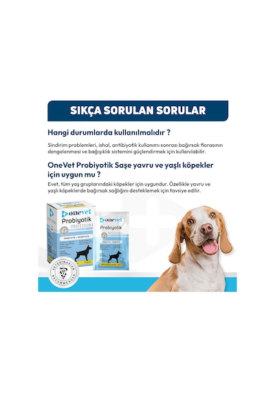 Onevet Probiyotik Şase Köpekler Için Sindirmeye Yardımcı Takviye Vitamini 7 Adet 1 Gr