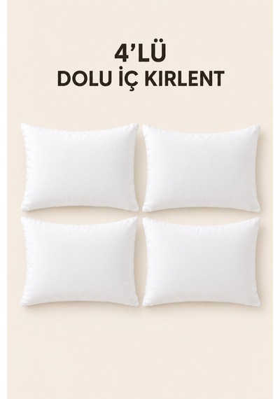 4'lü İç Kırlent Silikon Elyaf Dolgulu Koltuk Kırlenti İç Yastık Dolgusu Kırlent İçi 45x45 Cm 45 x 45