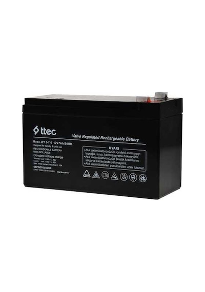 Ttec Base 12v 7ah Bakımsız Kuru Akü N11.16846 Ağustos 2024 Üretim