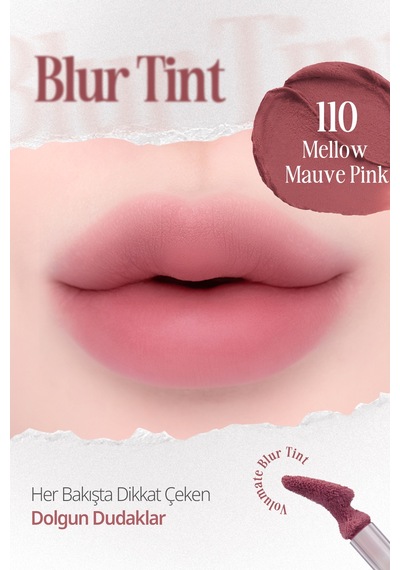 Blur Efektiyle Dolgun Görünüm Sunan Kadife Bitişli Tint Clıo Volumate Blur Tint 110 Mellow Mauvepink 110 Mellow Mauve Pink