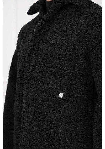 Modefendi Oversize Peluş Mont Siyah