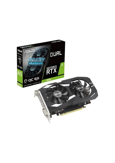 Asus Dual Geforce Rtx 3050 Oc Dual-rtx3050-o6g Nvıdıa 6gb Gddr6 96bit Dx12 Gaming Ekran Kartı Kdo