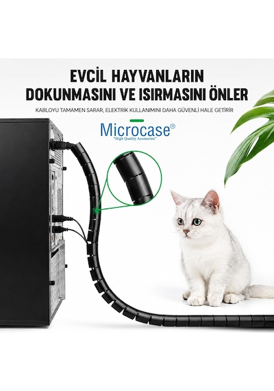 Spiral Kablo Kanalı Kablo Düzenleyici Toplayıcı 35mm Genişlik 1 Metre Uzunluk Gri Al5473 Diğer