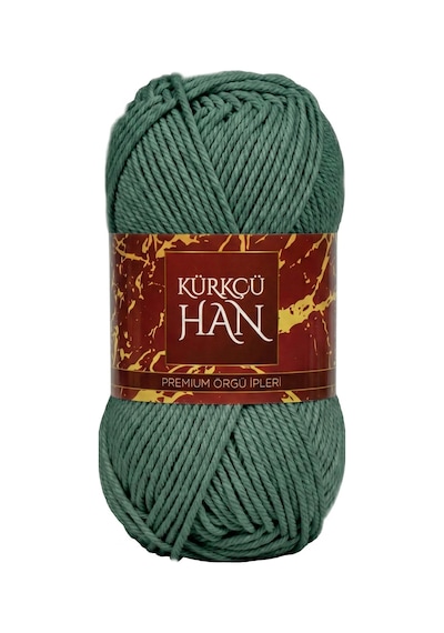 Kürkçü Han Cotton Comfort 100gr Pamuklu Makrome Punch Amigurumi Örgü İpi - Çam Yeşili